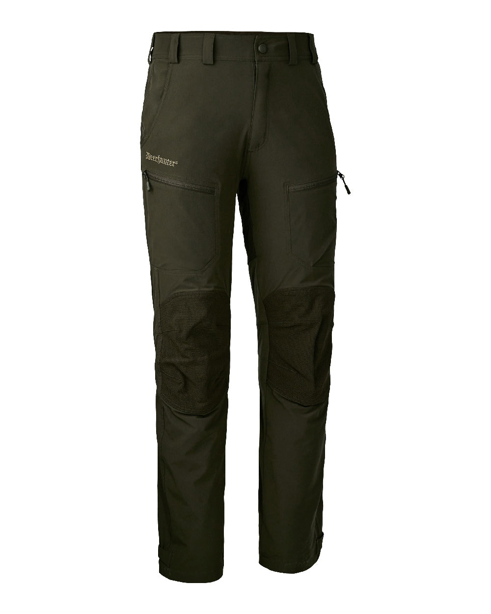 Art Green coloured Deerhunter Excape Light Trousers on white background #colour_art-green