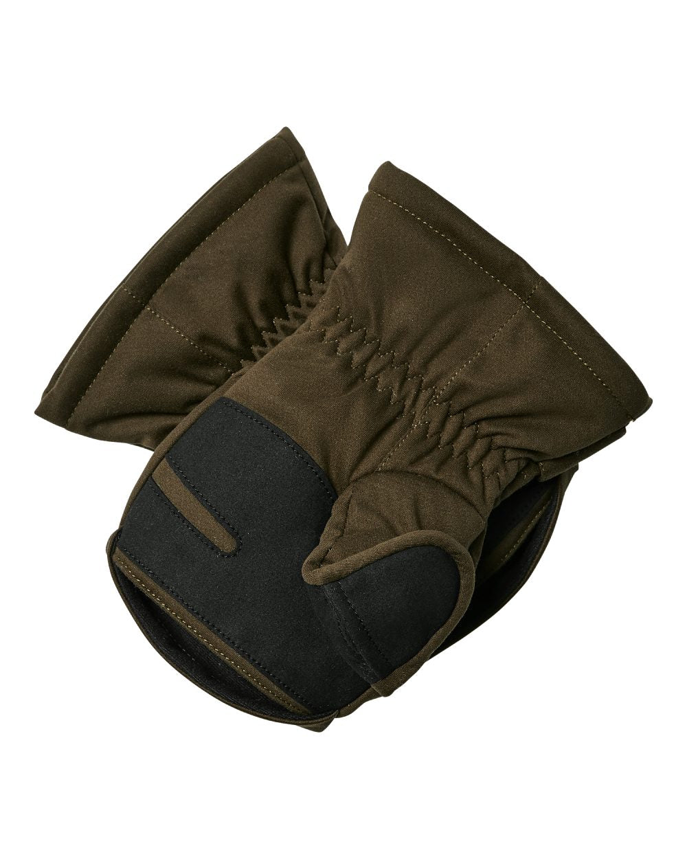 Art Green coloured Deerhunter Excape Mittens on white background #colour_art-green