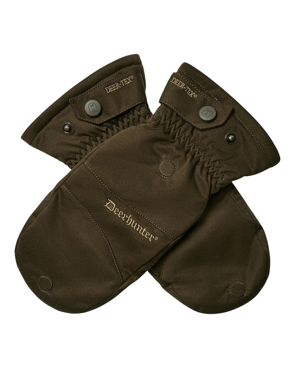 Art Green coloured Deerhunter Excape Mittens on white background #colour_art-green