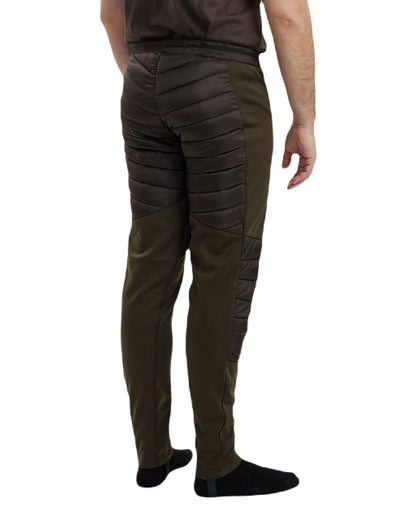Art Green coloured Deerhunter Excape Quilted Trousers on white background #colour_art-green