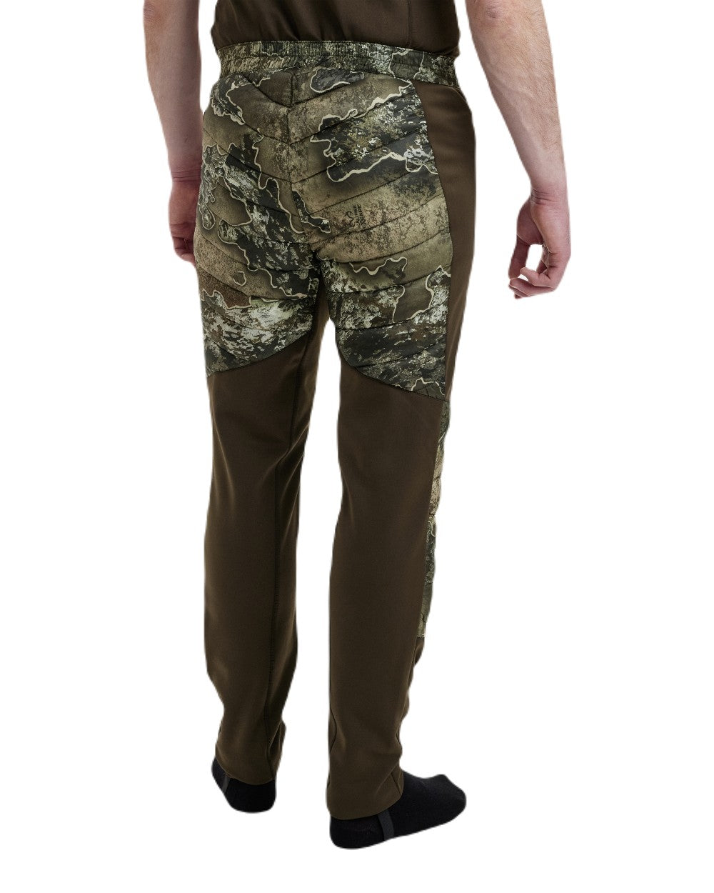 Realtree Excape coloured Deerhunter Excape Quilted Trousers on white background #colour_realtree-excape