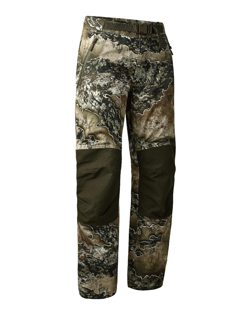 Realtree Excape coloured Deerhunter Excape Rain Trousers on white background #colour_realtree-excape