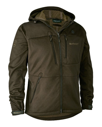 Art Green coloured Deerhunter Excape Softshell Jacket on white background #colour_art-green