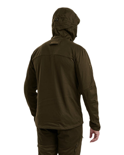 Art Green coloured Deerhunter Excape Softshell Jacket on white background #colour_art-green