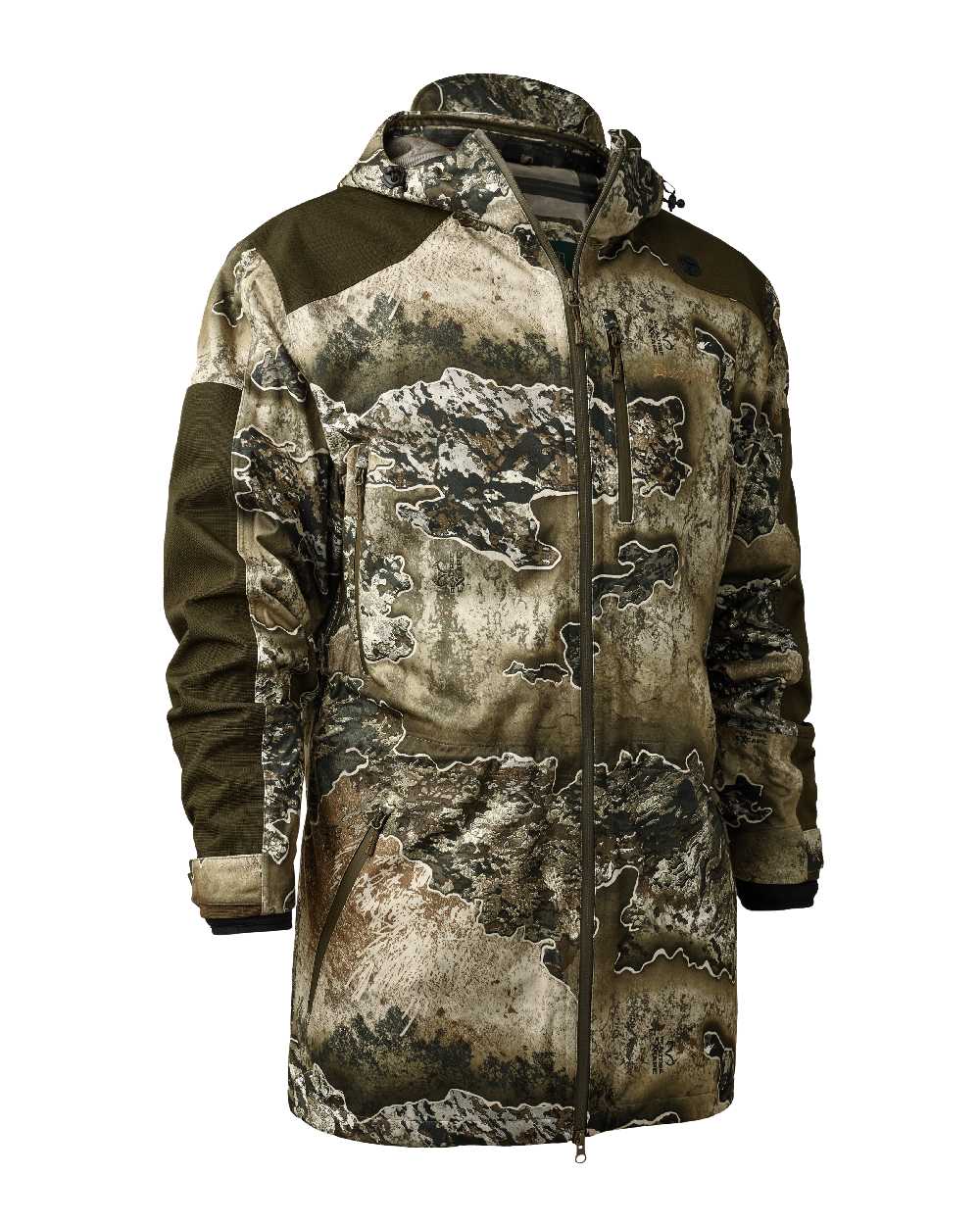 Realtree Excape coloured Deerhunter Excape Waterproof Rain Jacket on white background #colour_realtree-excape