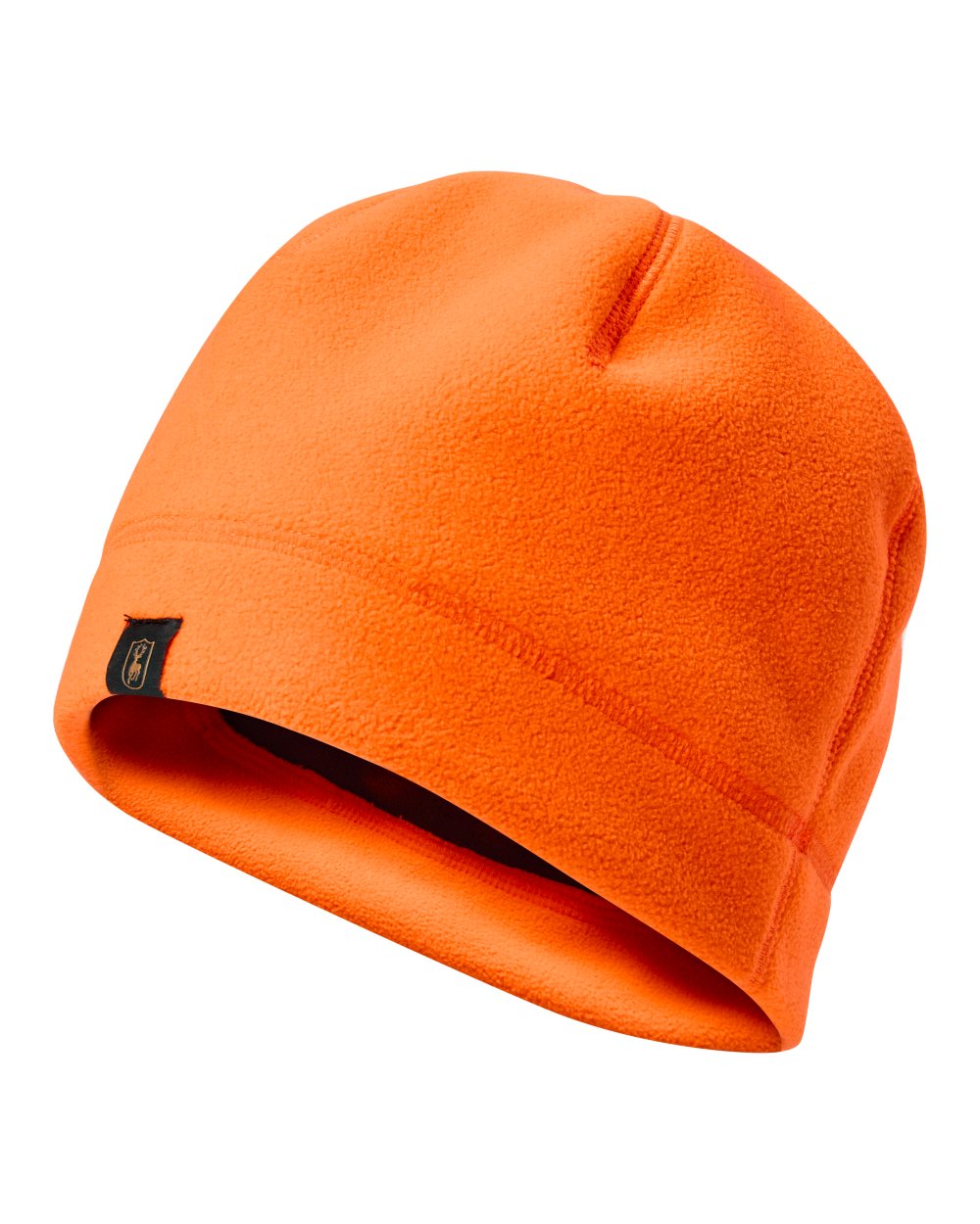 Orange coloured Deerhunter Fleece Beanie on white background #colour_orange