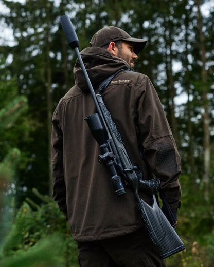 Wood coloured Deerhunter Game Cap on forest background #colour_wood