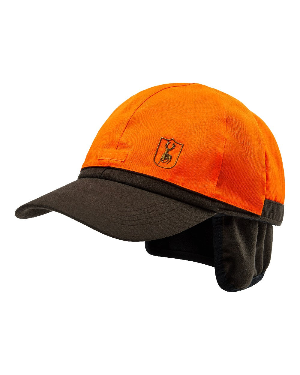 Wood coloured Deerhunter Game Cap with Safety on white background #colour_wood