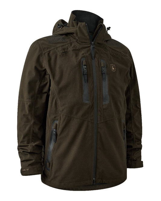 Wood coloured Deerhunter Game Pro Light Jacket on white background #colour_wood