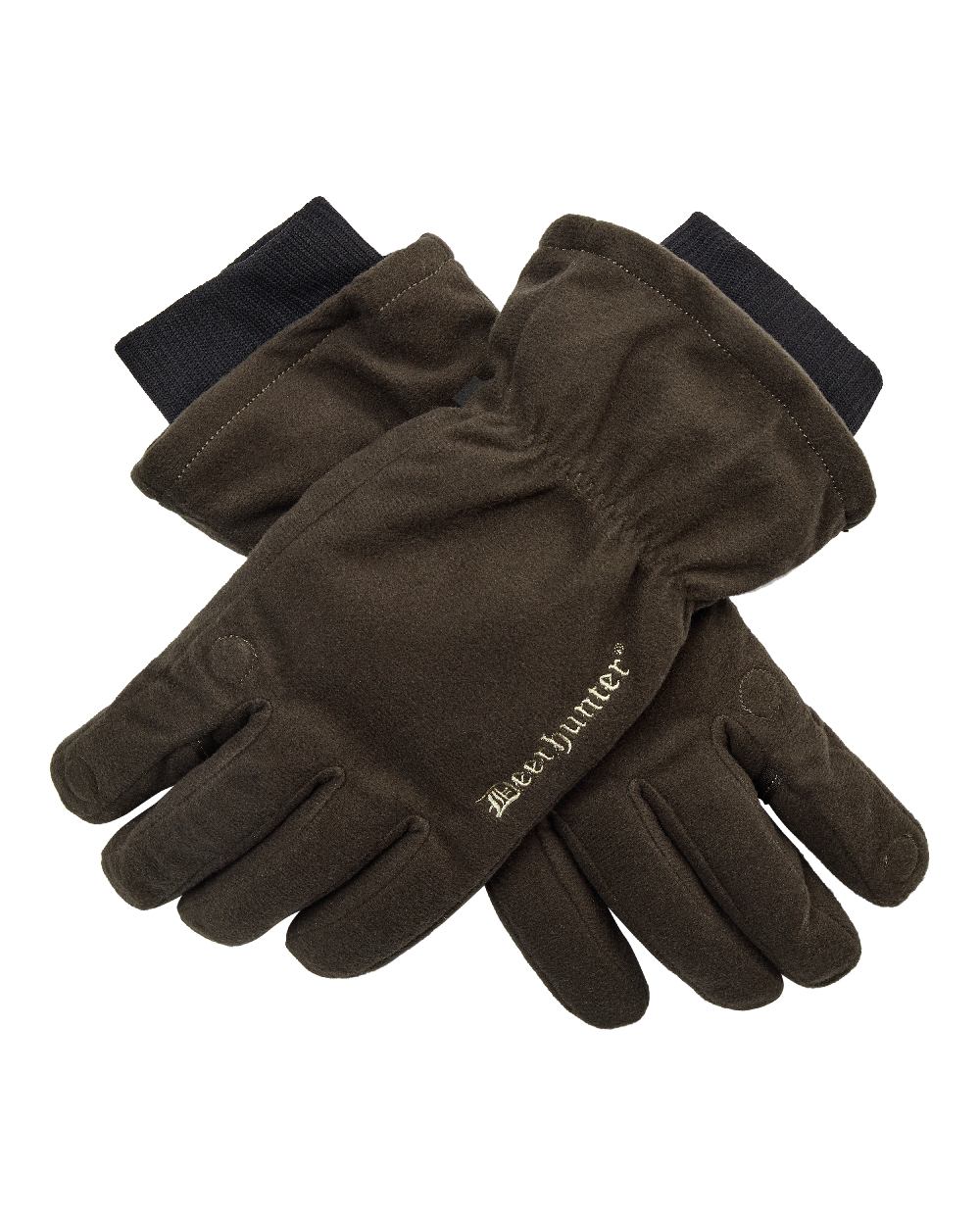 Wood coloured Deerhunter Game Winter Gloves on white background #colour_wood
