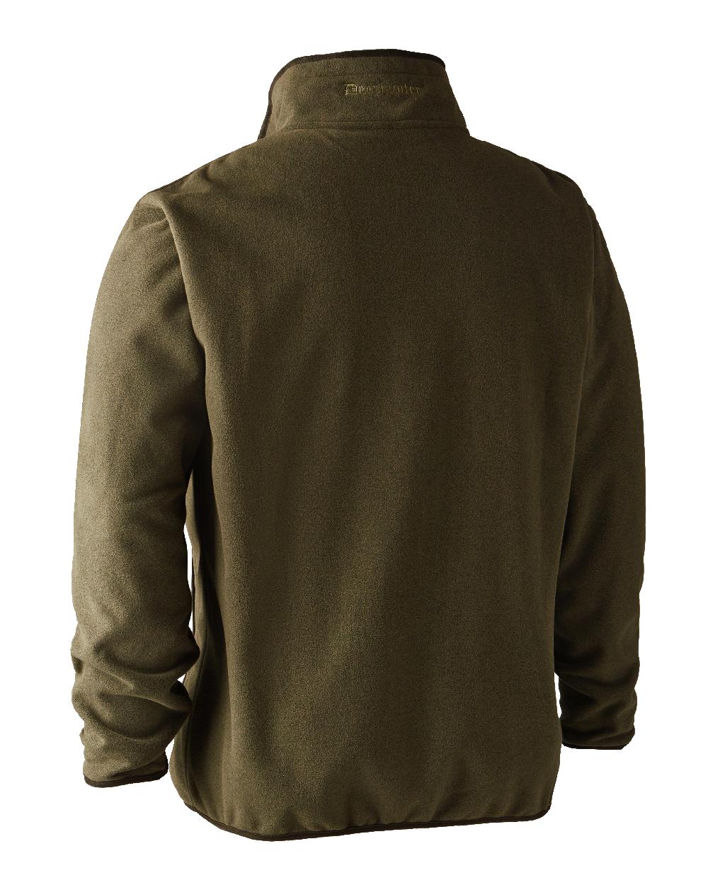 Canteen Orange coloured Deerhunter Gamekeeper Reversible Bonded Fleece Jacket on white background #colour_canteen-orange