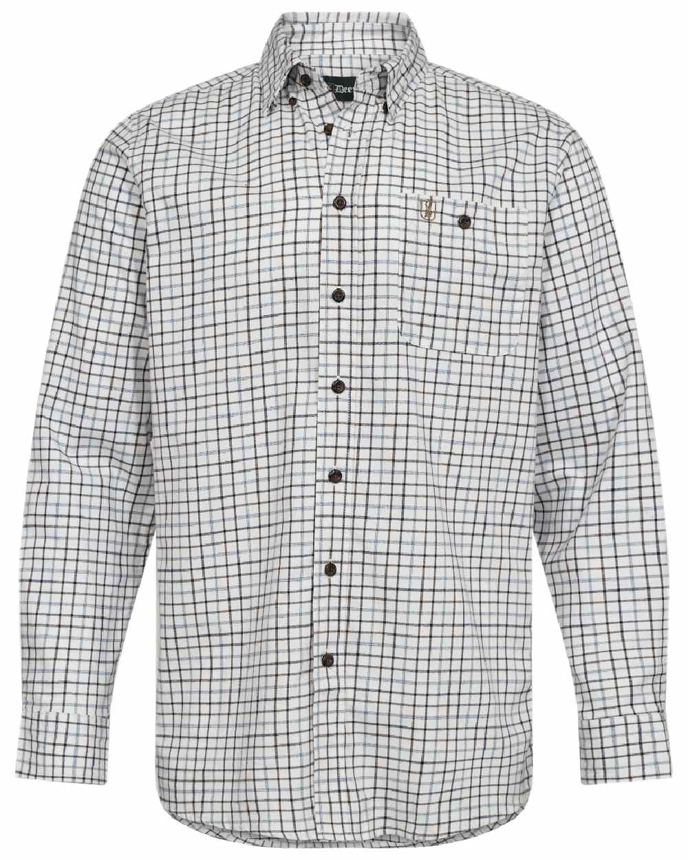 Blue Check Coloured Deerhunter Gavin Shirt on white background #colour_blue-check