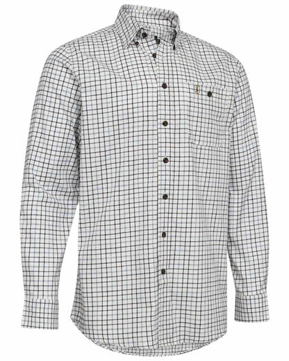 Blue Check Coloured Deerhunter Gavin Shirt on white background #colour_blue-check