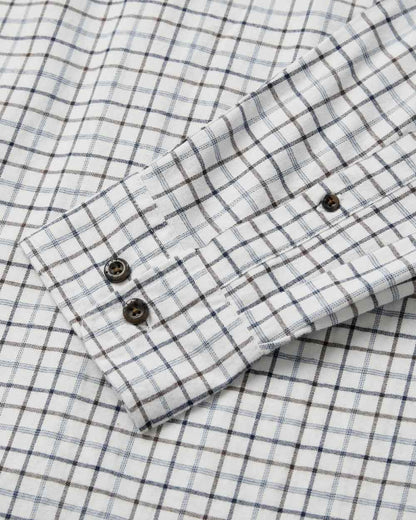 Blue Check Coloured Deerhunter Gavin Shirt on white background #colour_blue-check