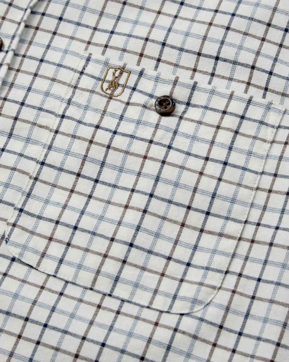 Blue Check Coloured Deerhunter Gavin Shirt on white background #colour_blue-check