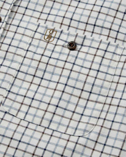 Blue Check Coloured Deerhunter Gavin Shirt on white background #colour_blue-check