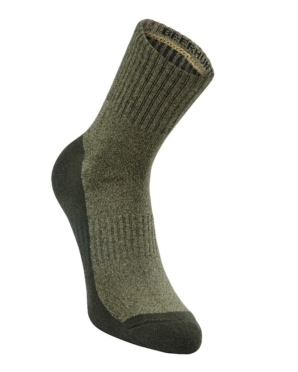 Green coloured Deerhunter Hemp Mix Ankle Socks on white background #colour_green