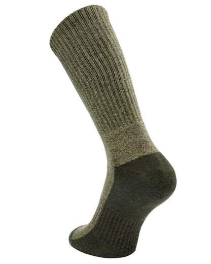 Green coloured Deerhunter Hemp Mix Socks on white background #colour_green