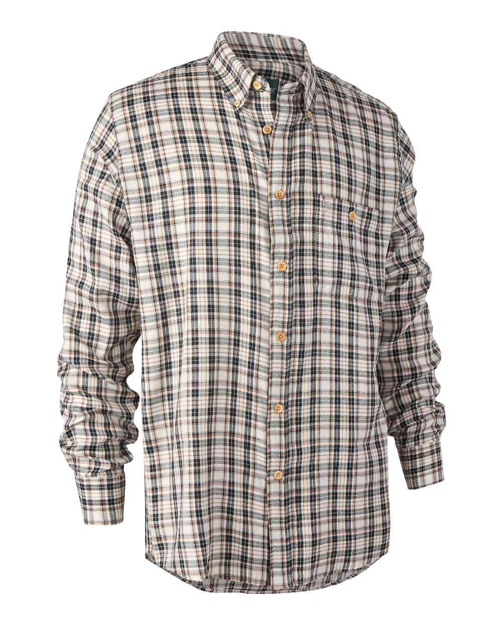 Blue Check coloured Deerhunter Jose Shirt on white background #colour_blue-check