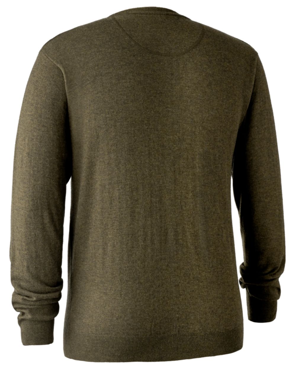 Cypress coloured Deerhunter Kingston Knit O-Neck Jumper on white background #colour_cypress