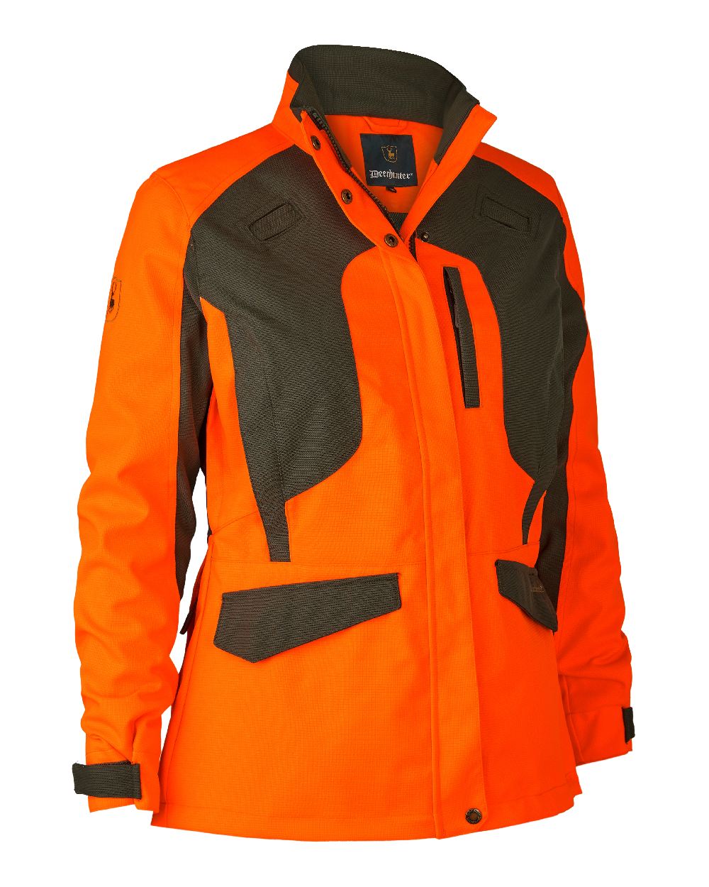 Orange coloured Deerhunter Lady Ann Extreme Jacket with Membrane on white background #colour_orange