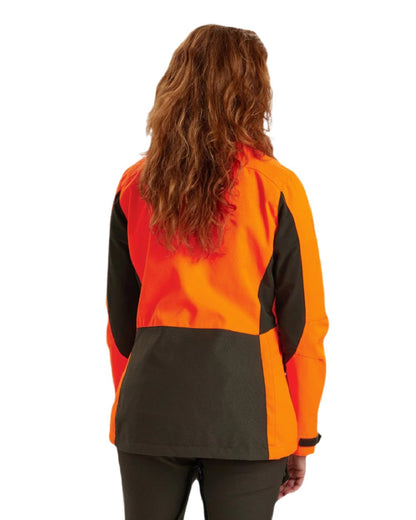 Orange coloured Deerhunter Lady Ann Extreme Jacket with Membrane on white background #colour_orange