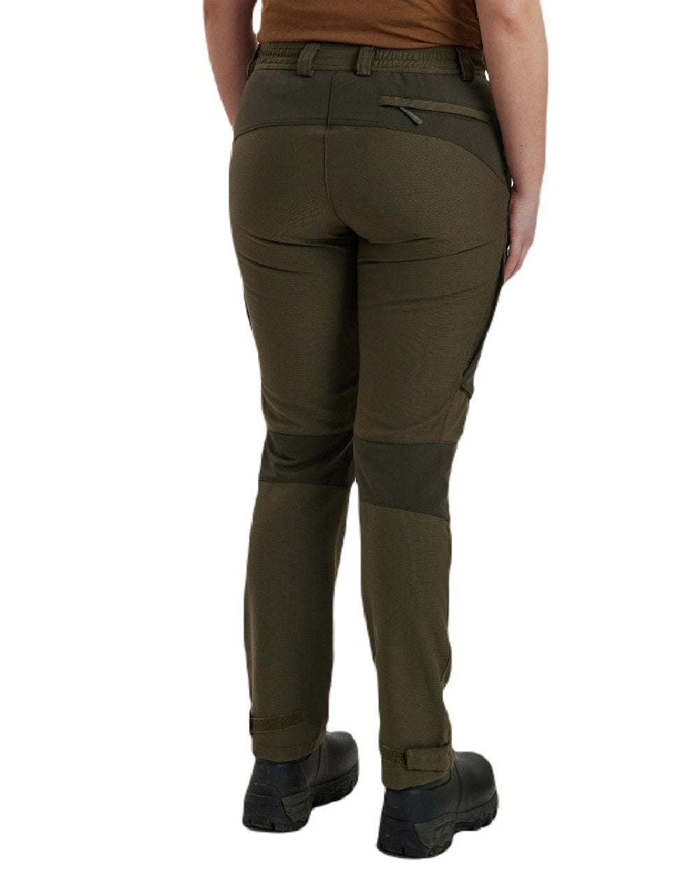 Palm Green coloured Deerhunter Lady Ann Extreme Trousers on white background #colour_palm-green