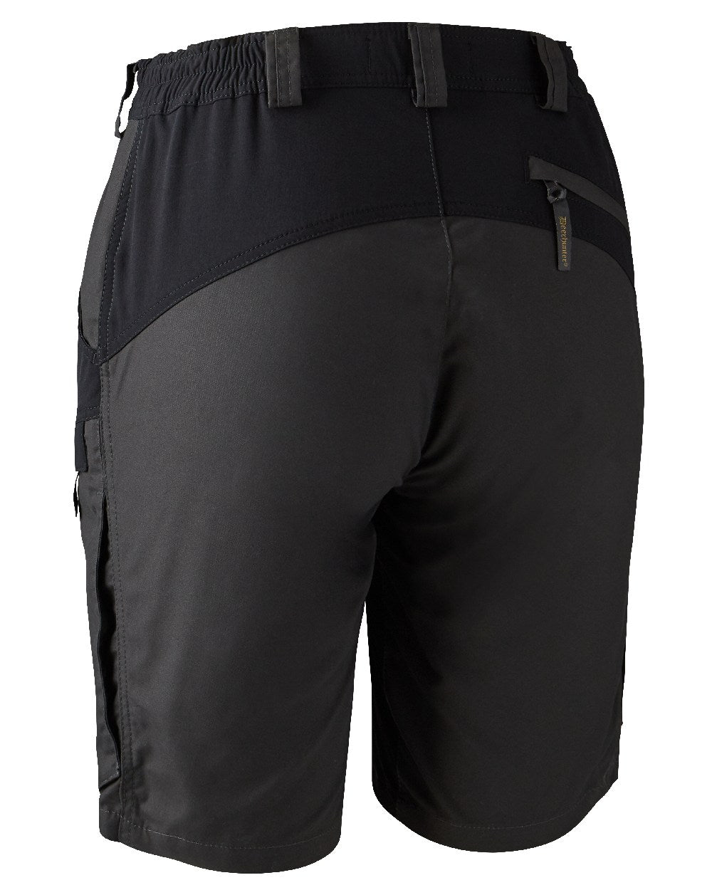 Black Ink coloured Deerhunter Lady Ann Shorts on white background #colour_black-ink