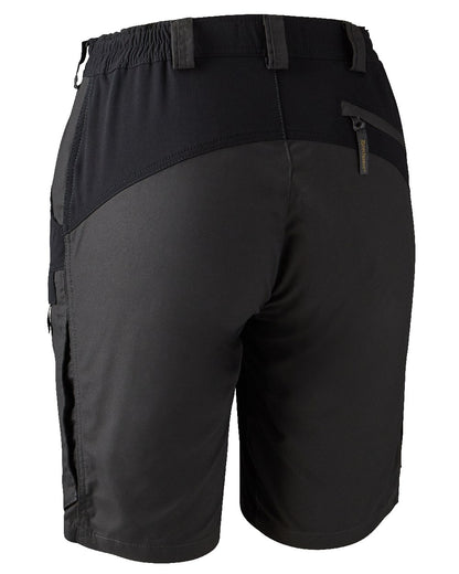Black Ink coloured Deerhunter Lady Ann Shorts on white background #colour_black-ink