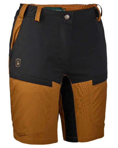 Bronze coloured Deerhunter Lady Ann Shorts on white background #colour_bronze