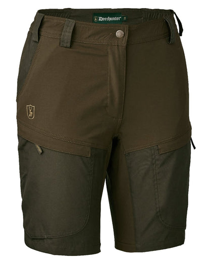 Deep Green coloured Deerhunter Lady Ann Shorts on white background #colour_deep-green
