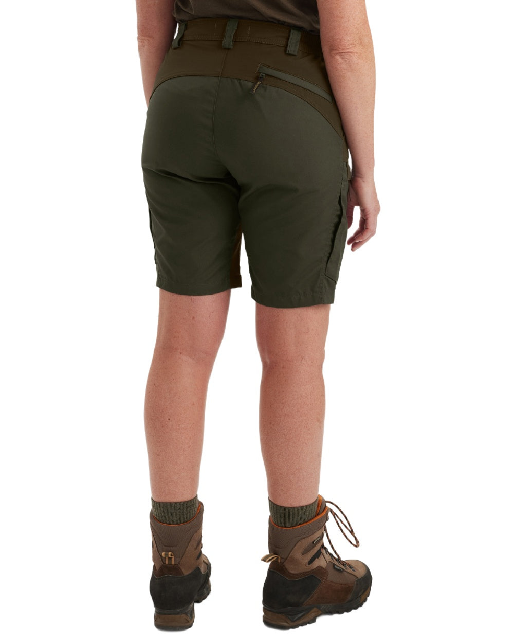 Deep Green coloured Deerhunter Lady Ann Shorts on white background #colour_deep-green