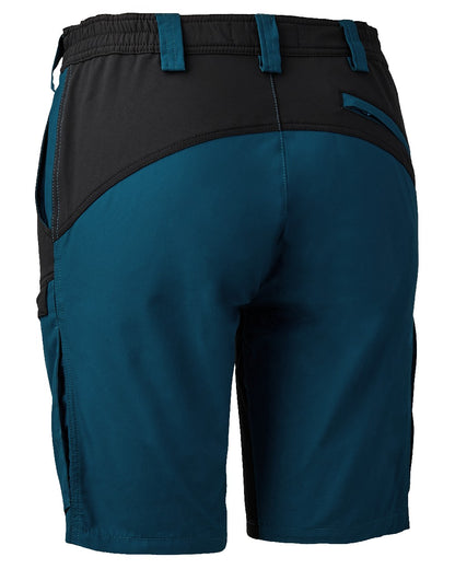 Pacific Blue coloured Deerhunter Lady Ann Shorts on white background #colour_pacific-blue