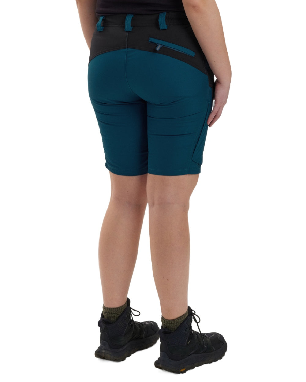 Pacific Blue coloured Deerhunter Lady Ann Shorts on white background #colour_pacific-blue