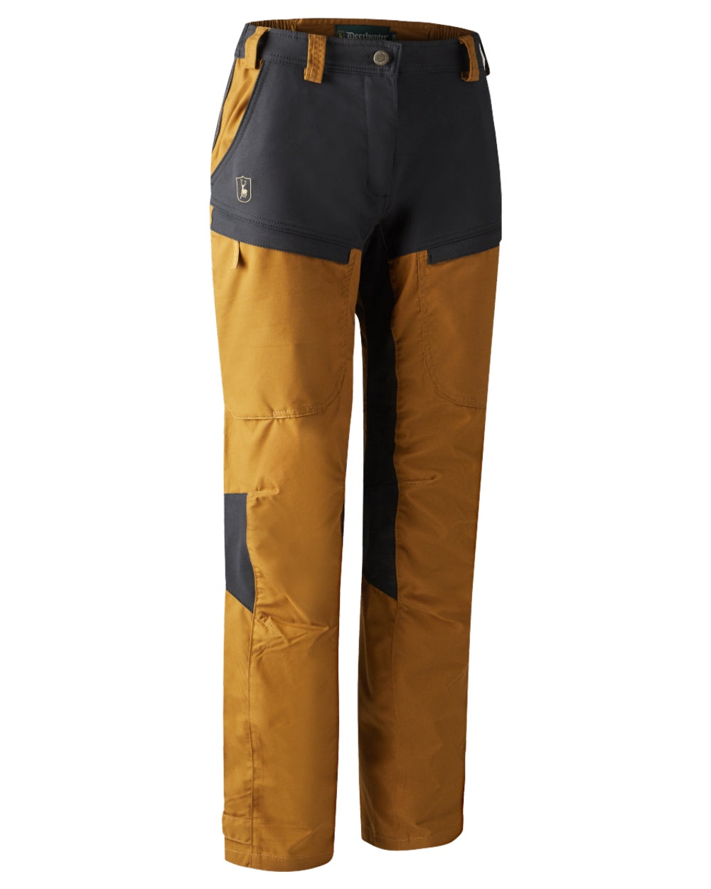Bronze coloured Deerhunter Lady Ann Trousers on white background #colour_bronze