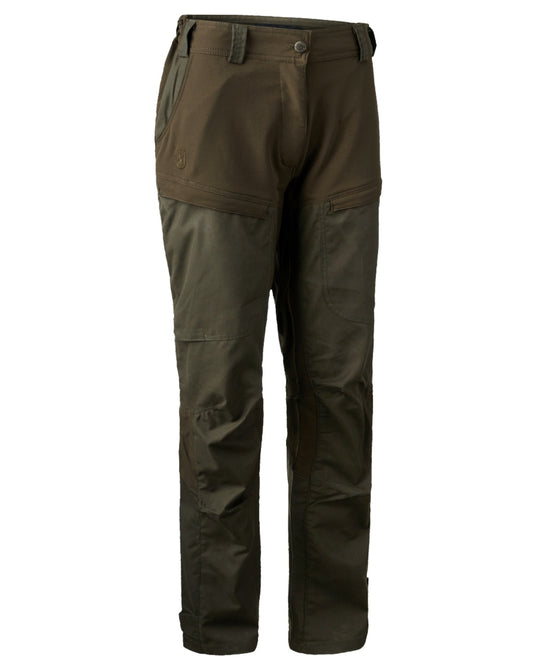 Deep Green coloured Deerhunter Lady Ann Trousers on white background #colour_deep-green