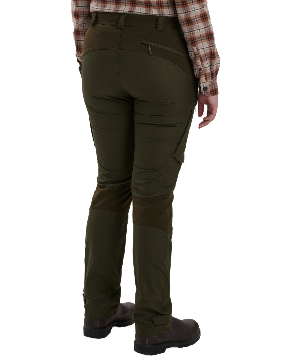Deep Green coloured Deerhunter Lady Ann Trousers on white background #colour_deep-green
