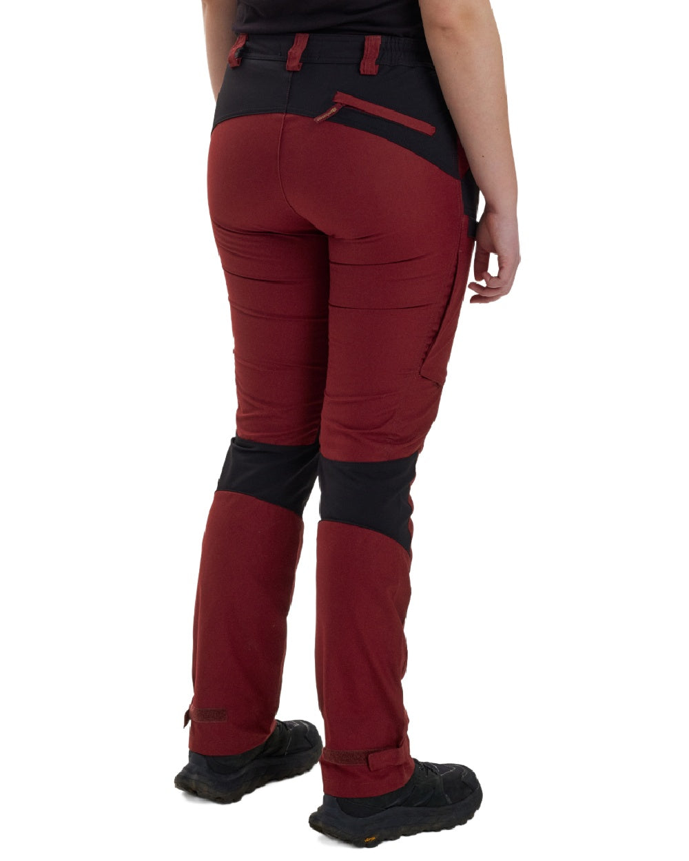 Oxblood Red coloured Deerhunter Lady Ann Trousers on white background #colour_oxblood-red