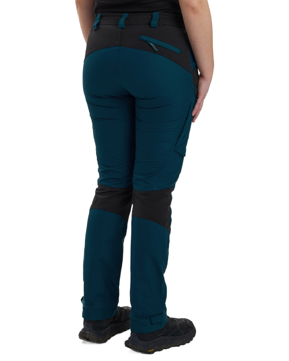 Pacific Blue coloured Deerhunter Lady Ann Trousers on white background #colour_pacific-blue