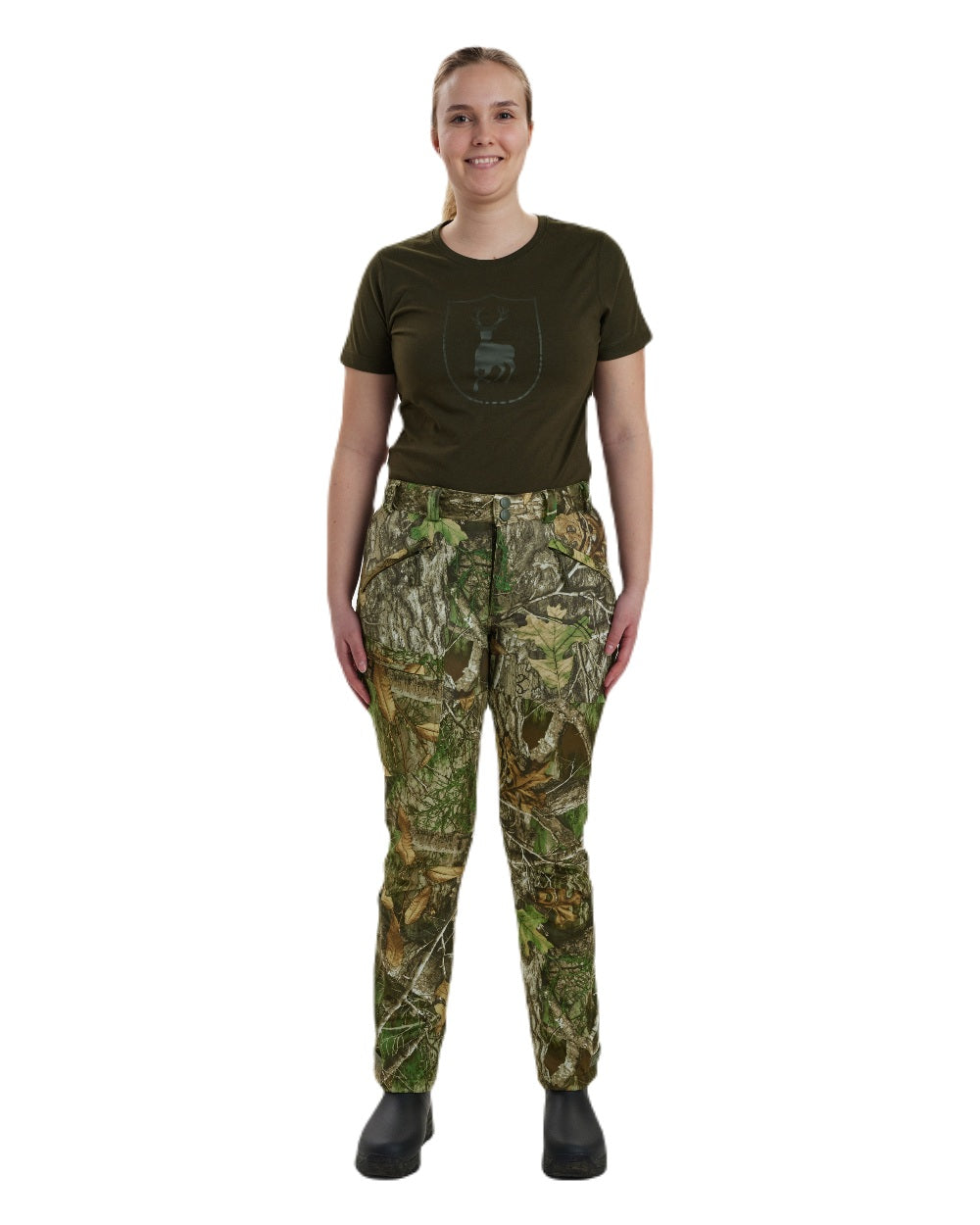 Realtree Adapt coloured Deerhunter Lady April Trousers on white background #colour_realtree-adapt