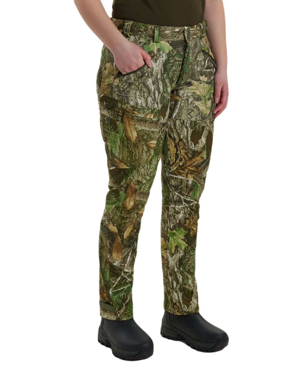 Realtree Adapt coloured Deerhunter Lady April Trousers on white background #colour_realtree-adapt