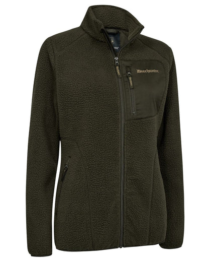 Forest Green coloured Deerhunter Lady Atlas Fleece Jacket on white background #colour_forest-green