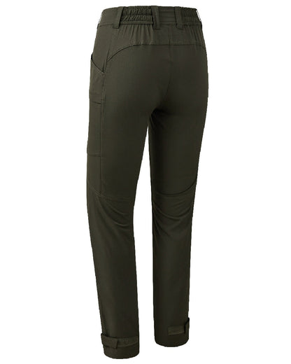 Forest Green coloured Deerhunter Lady Canopy Trousers on white background #colour_forest-green