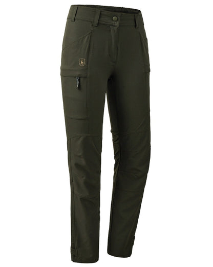 Forest Green coloured Deerhunter Lady Canopy Trousers on white background #colour_forest-green