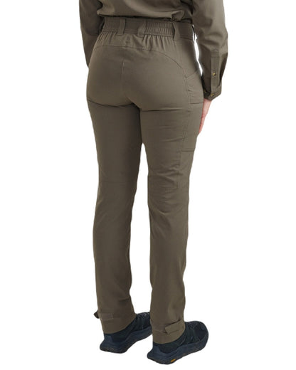 Stone Grey coloured Deerhunter Lady Canopy Trousers on white background #colour_stone-grey