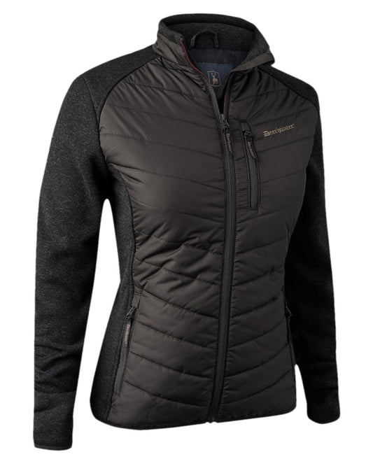 Brown Leaf Coloured Deerhunter Lady Caroline Padded Jacket on white background #colour_brown-leaf