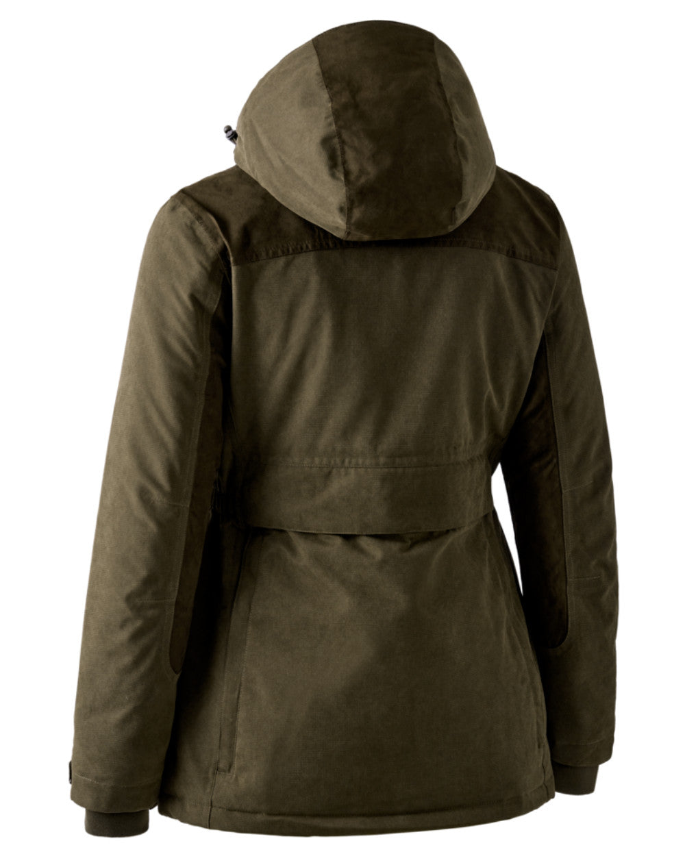 Tarmac Green coloured Deerhunter Lady Eagle Winter Jacket on white background #colour_tarmac-green