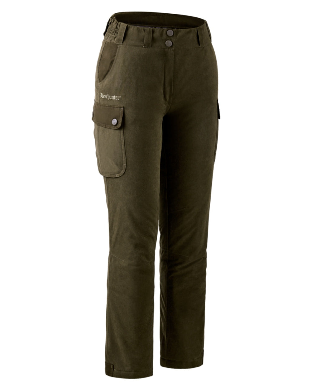Tarmac Green coloured Deerhunter Lady Eagle Winter Trousers on white background #colour_tarmac-green