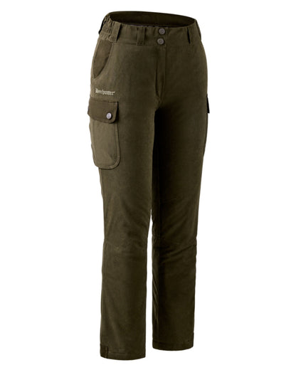 Tarmac Green coloured Deerhunter Lady Eagle Winter Trousers on white background #colour_tarmac-green