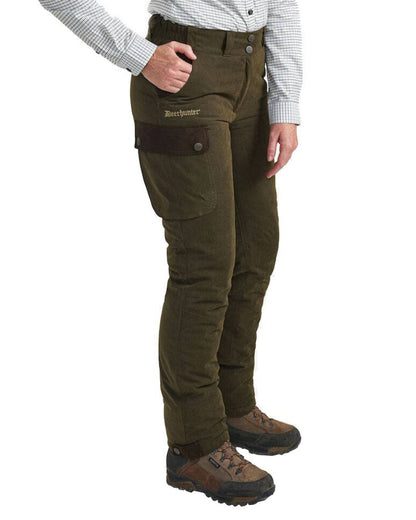 Tarmac Green coloured Deerhunter Lady Eagle Winter Trousers on white background #colour_tarmac-green